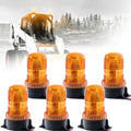 6-Pcs 30 LEDs Amber Forklift Beacon Strobe Light, Emergency Warning Safety Flashing Lights for DC 10-110V Construction Work Trucks, Mower, Tractor, Golf Carts, Bus, Snow Plow, Towing Vehicles - size: 6-PCS