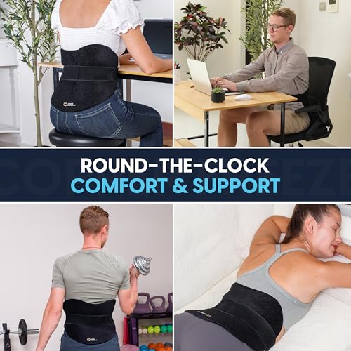Copper Compression CopperFreeze™ Back & Stomach Wrap Hot & Cold Therapy Support for Pain, Muscle Soreness, Cramps, and Injury Recovery – 360° Copper Infused Relief for Lumbar, Lower Back, and Abdomen - style: Back and Stomach Wrap
