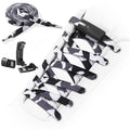 Neo-wows No Tie Shoelaces Elastic Laces for Kids Adults Athletic Sneakers - color: Black&white&grey