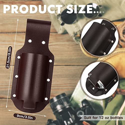 3 Pcs Beer Holster Classic PU Leather Beer Holster Bottle Holders