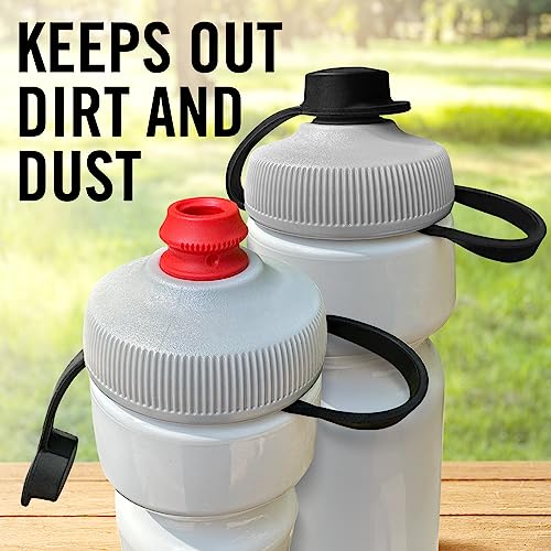 Samorillo 2-Pack Mud Guard with Durable Handle for Polar Bottles - Fits Red Nozzles Only - Bottle Top Not Included - BPA-Free, Phthalate-Free, Lead-Free Silicone Muck Cap/Mud Cap