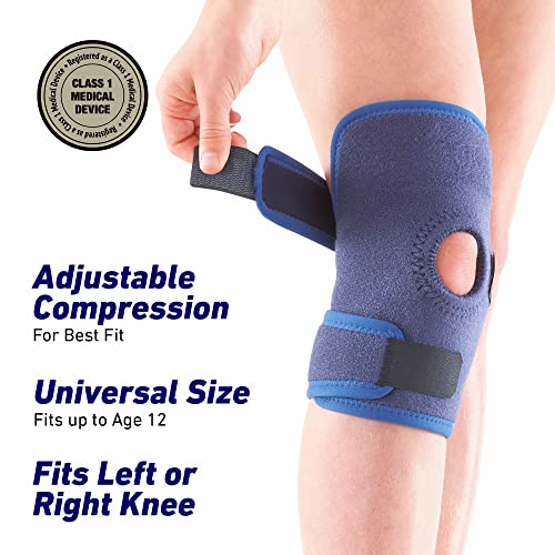 NEO G Kids Knee Brace Open Patella Knee Brace for Kids Suitable for Joint & Meniscus Pain, Osgood Schlatter, Strains, Sprains, Instability, Juvenile Arthritis. Adjustable Class 1 Medical Device-One Size