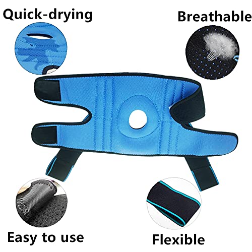 LAVAED Knee Brace with Side Stabilizers for Knee Pain, Adjustable Non Slip Open-Patella Compression Wrap Knee Support with Patella Gel Pads, for Man and Woman Sports Workout Gym Running Basketball - style: Regular Size (13.7"~19.6")