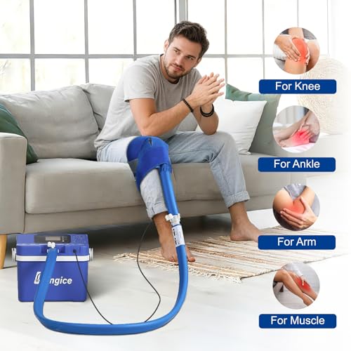 Longice Ice Therapy Machine for Knee,Cold Therapy Machine for Knee After Surgery,Cold Therapy System,Cold Therapy Unit (Blue) - color: Blue