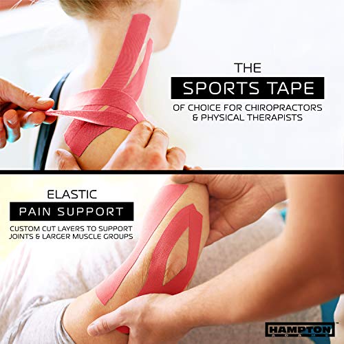 Hampton Adams Kinesiology Tape, Uncut Roll, Waterproof Muscle Support - color: Red, size: 2in x 135ft (1 Roll)