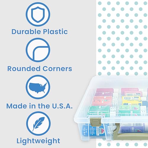 ArtBin Super Satchel 1-Compartment Craft Storage Box, Clear - color: Gold