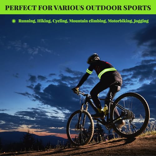 60 Pieces Reflective Bands Reflective Armbands Arm Bands for Wrist, Arm, High Visibility Reflective Running Gear Safety Reflector Tape Straps for Night Walking, Running
