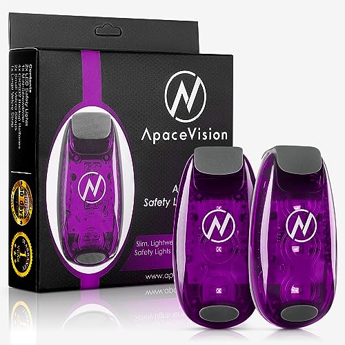 LED Safety Light (2 Pack) with Bonus Items – Clip On Strobe/Running Lights for Runners, Dogs, Bikes, Walking and More - color: Purple