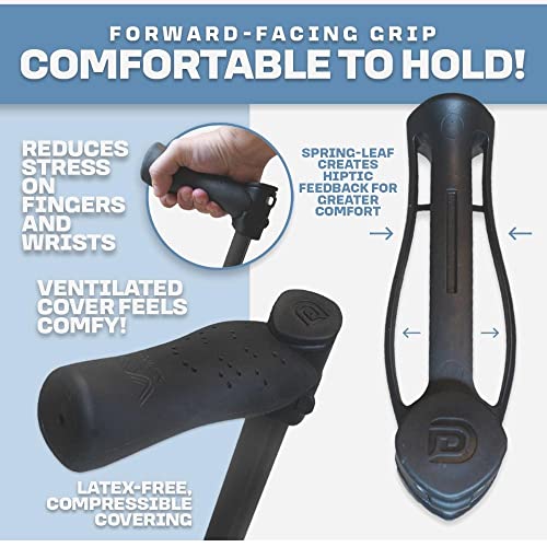 Dynamo Swing Cane with Articulating Foot – Walking Cane, Lightweight, Heavy Duty, All-Terrain, Adjustable, Super Soft Ergonomic Grip, for Seniors & Adults, Multi-Color (Ella Black) - color: Ella Black