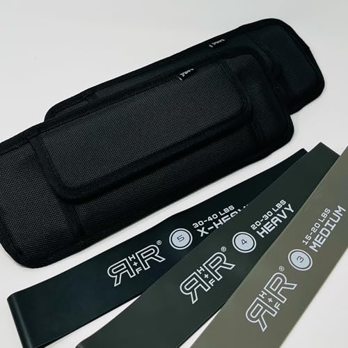 BADONKA Band Protective Sleeves for Booty Bands - Includes 3 Optional Fabric or Latex Resistance Loops - 3 Resistance Levels - Glute & Leg Workout Bands for Women & Men