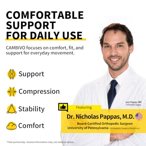 CAMBIVO Calf Compression Sleeves with EVA Shin Pad, 2 Pack - size: X-Large