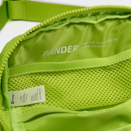Pander Nylon Fanny Pack for Women, Two-Way Zipper Crossbody Bag - color: Grape Green