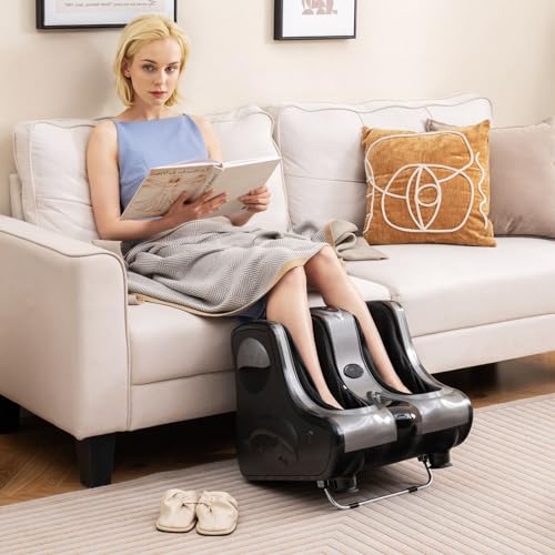 ARLIME Foot and Calf Massager, Shiatsu Foot Massager Machine - color: Grey