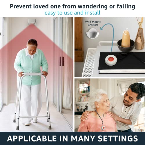 Wireless Caregiver Alert System with 2 Call Buttons and Motion Sensor - size: 1 Motion Sensor +1 Pager + 2 Call Buttons