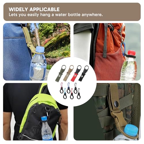 10Pcs Water Bottle Clip for Backpack, Portable Hanging Bottle Buckle Water Bottle Clip for Backpack Lightweight Strap Holder for Outdoor Camping Hiking Traveling