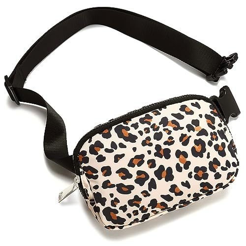 Fanny Pack, Adjustable Crossbody Waist Bag, Leopard - color: Leopard