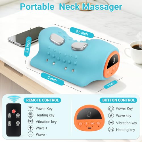 4-in-1 Neck Massager Pillow with Heat, Vibration and Gentle Stretching