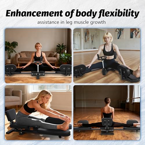 EVERYAMTE Leg Stretcher, Heavy Duty Steel Split Machine for Flexibility Training, 300LBS Leg Stretch Machine, Durable and Easy to Install Home Stretching Equipment, Improve Flexibilit