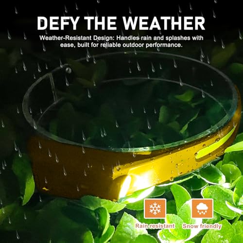 Nessciera Rechargeable LED Headlamp, 400 Lumens, 230° Wide Beam, USB-C, 5 Modes — Lightweight, Adjustable Headband; Hard Hat Clips for Camping, Hiking, Running, Repairs & Gift (1, Yellow) - color: Yellow