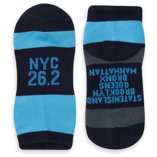 Gone For a Run Motivational Ankle Running Socks - Affirmation Runners Gifts - color: Nyc 26.2 (Blue/Black)