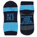 Gone For a Run Motivational Ankle Running Socks - Affirmation Runners Gifts - color: Nyc 26.2 (Blue/Black)