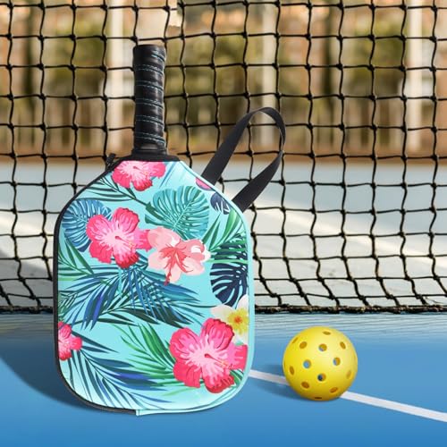 Pickleball Paddle Cover, Neoprene Sleeve 11.8 x 9.05 in - color: Floral 1 Pc