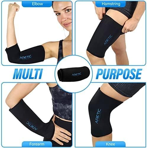 2 Pack - Premium Cold Therapy Compression Ice Sleeve, Knee Ice Pack Wrap for Injuries, Elbow, Quad & Hamstring Relief, Flexible & Reusable Cold Wrap Recovery for Meniscus, ACL, MCL, Ice & Heat Therapy - size: Medium (2 Pack)