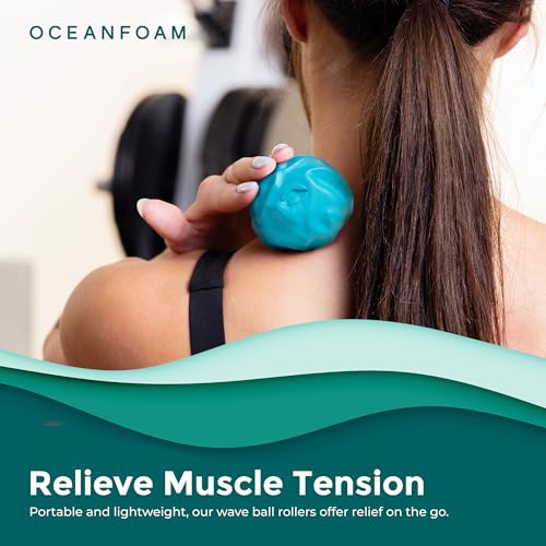 Oceanfoam Ball Roller, Lacrosse Ball Massage Ball Therapy - Miami Blue, 3pk - color: Pack of 3 (Miami Blue)