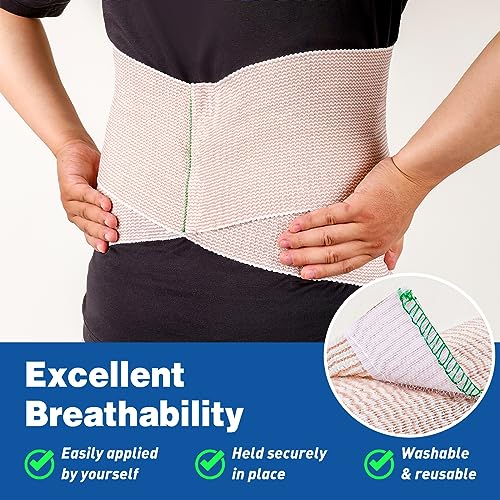 AZEN Premium 12 Pack Elastic Bandage Wrap 6 Inch, Compression Wrap Bandage for Legs, Ankle, Knee, Tummy, Body, Latex-Free, Lymphedema Wraps for Legs - color: B-12p(6in)