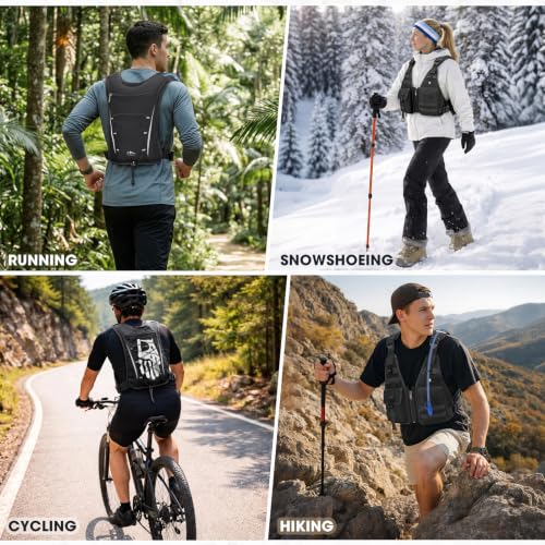 RAINSMORE Water Backpack Hydration Vest with 2L Water Bladder for Running