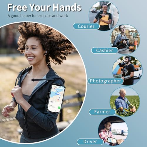 Running Wristband/Armband Phone Holder【360° Rotatable & Upgrade Anti-Drop】 - color: Black, size: Small