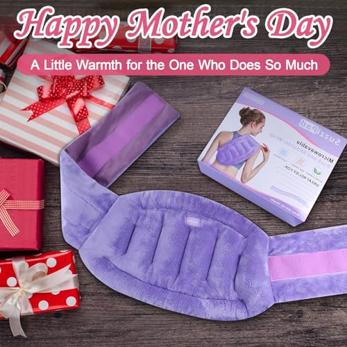 SuzziPad Microwave Heating Pad for Back & Lumbar Discomfort, Purple - color: Purple