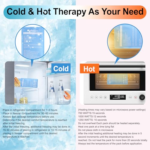 Pallesen Ice Packs, Ice Packs for Injuries Reusable, Cold Packs for Injuries, with Wrap, Flexible Therapy, Soft Gel Pack, Cold Compress for Pain Relief, Blue - color: Blue