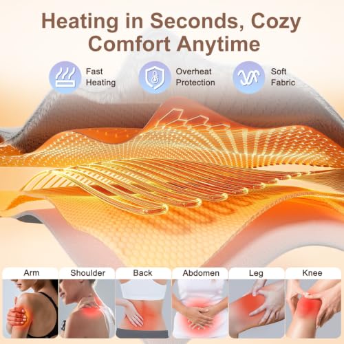IGXHAVIZ Heating Pad with Adjustable Belt - color: Gray