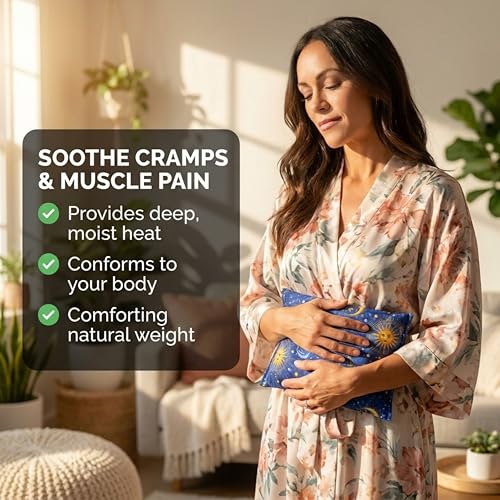 Basic Herb Pack Heating Pad, Indigo - size: 1 Pack, style: Celestial Indigo