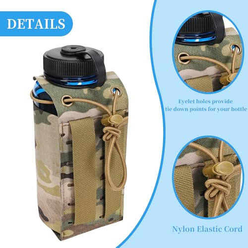 Water Bottle Pouch Molle,Water Bottle Holder with Quick Release Buckle for 32oz Water Bottle,Water Bottle Carrier for Backpack Belt Vest - color: CP