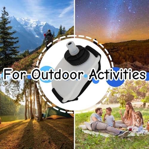 2 PCS Wrist Water Bottle 7oz/200ml Silicone Wearable Handheld Running Water Bottle for Hiking Gym Marathon Training Cycling Camping