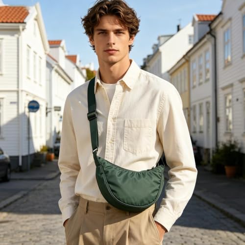 Fanny Pack Waist Bag Adjustable Waist Belt,Zippered Pockets,Hiking Fanny Pack for Running Dog Walking Travel Cycling(Green) - color: green