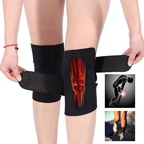 Knee Pads 1 Pair Knee Sleeve Adjustable Tourmaline Self-heating Magnetic Knee Protective Belt Knee Brace Strap Arthritis Brace Support Patella Stabilizer Support for Outdoor
