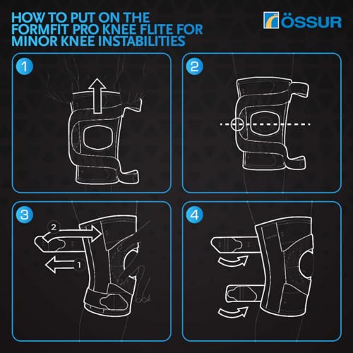 Ossur Formfit Tracker Knee Brace - Patella Stabilizer for Running & Training | Powerlock Straps & CustomFit Hinges for Secure Lateral Support | For Kneecap Tracking or Dislocation (Small, Right) - size: Small (Pack of 1), style: Right