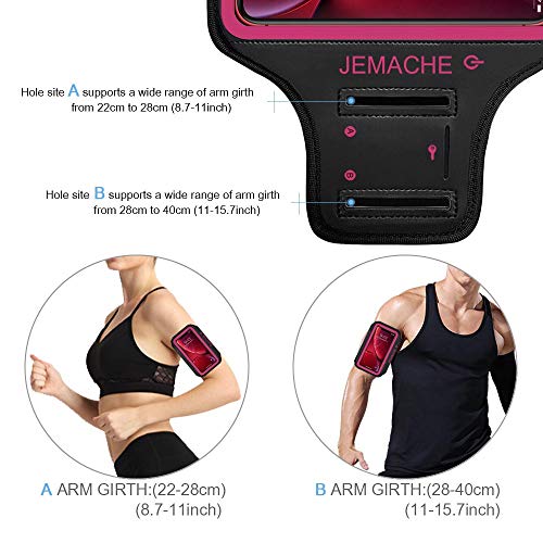Running Armband for iPhone 17 16 15 14 13 12 Pro (Rose) - color: Rose