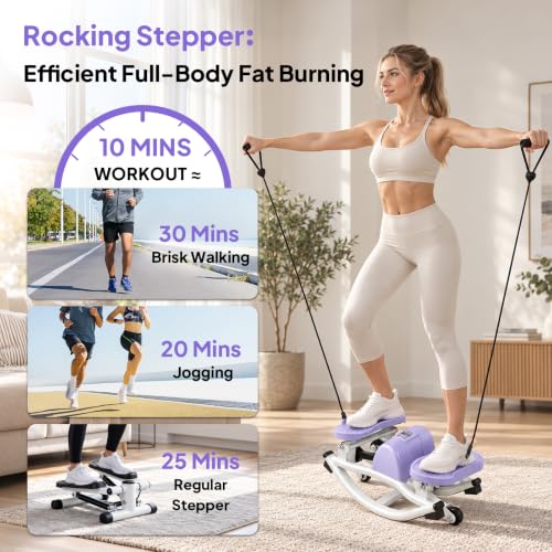 Rock Stepper Side to Side, 300 LBS Capacity, Side Stepper Exercise at Home - color: Purple