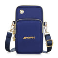 Crossbody Phone Bag Universal Armbands Phone Holder Pouch Case With Earphone Hole, Shoulder Handbag With Adjustable Strap - color: Blue