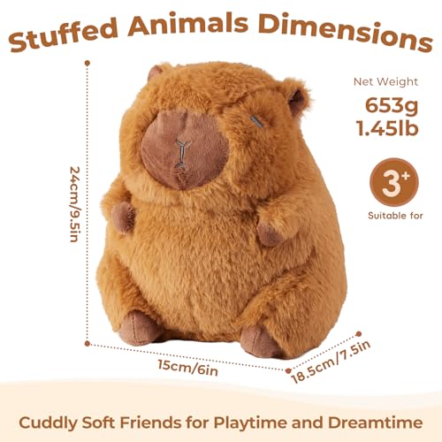 Microwavable Capybara Stuffed Animals, Heatable & Coolable Plush Toys - style: Capybara