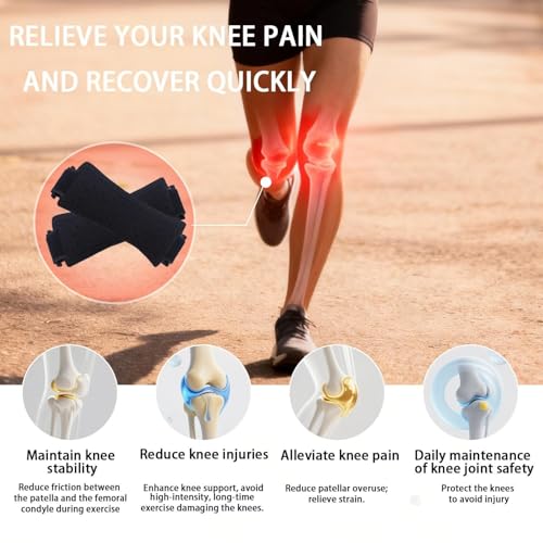 2 Pack Patella Tendon Knee Straps, Knee Brace for Women & Men with Extra Straps, Patella Bands for Pain Relief, Osgood Schlatter, Jumper’s Knee, Tendonitis, Running, Basketball, Volleyball