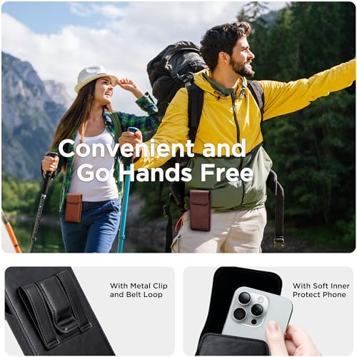 Holster for Galaxy S25 Ultra S24 Ultra S23 Ultra 5G Note 20 Ultra 5G Note 10+ Plus 5G, Premium Leather Pouch with Belt Clip Phone Holster Belt Case, Black -XL - color: Black, size: X-Large