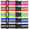 5 Pcs Reflective Belt or Sash, PT Belts Lights for Running At Night Safety Visibility Adjustable Lightweight Vest Waist Glow Straps for Cycling Walking Fit Women Men Kid (Black Blue Pink Green Orange)