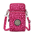 ZGMYC 3-Layers Cellphone Pouch Wristlet Purse Waterproof Sports Armband Shoulder Bag Wallet - color: Pink Leopard Print
