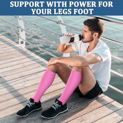 FEYHAY Copper Compression Socks (3 Pairs) 15-20 mmHg Circulation is Best Athletic & Daily for Men & Women, Running, Climbing - color: 20 Pink Dots, size: Small-Medium