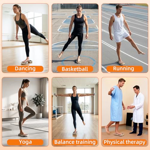 Ankle Strengthener Balance Board, Single Leg Foot Strengthener for Plantar Fasciitis & Achilles Tendonitis, Ankle Rehab & Mobility Trainer, Foot Balance Board Physical Therapy Equipment ﻿
